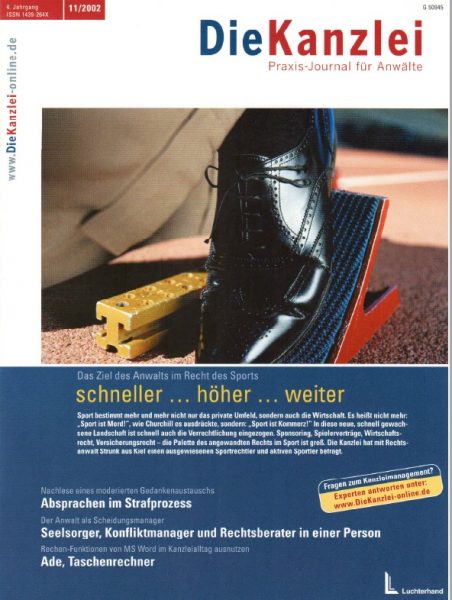 Magazin "Die Kanzlei" - November 2002
